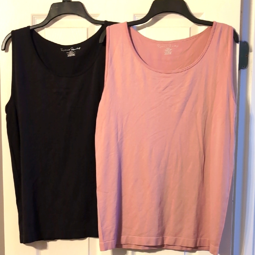 French Laundry - Black and Pink Tank Tops